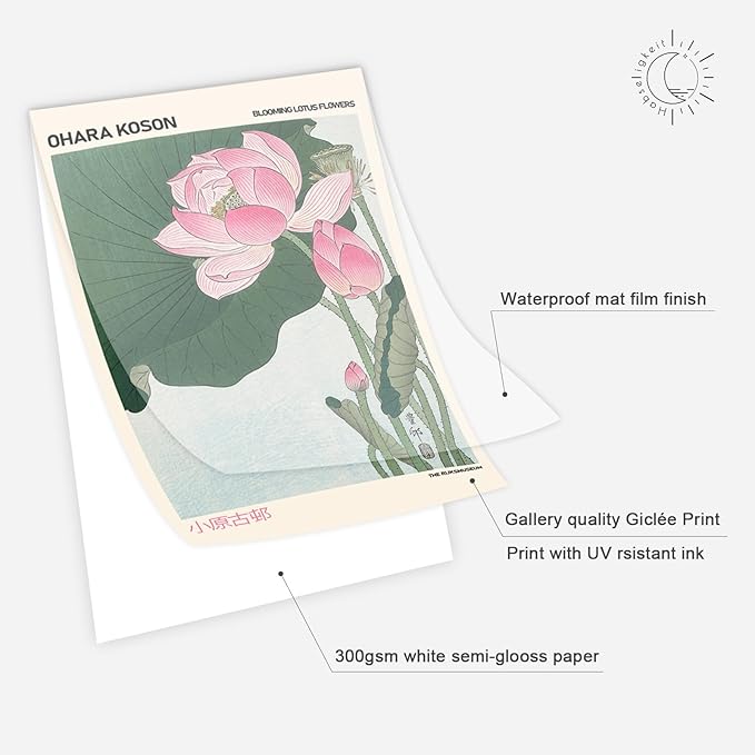 Habseligkeit Flower Posters for Room Aesthetic, Boho Wall Art Prints, Unique Vintage Wall Decor Aesthetic Eclectic Home Decor Bedroom Living Room Unframed, Set of 7