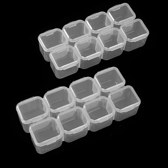 Grid Organizer Box, 56 Slots Plastic Nail Art Accessory Decorations Jewelry Storage Organizer Box