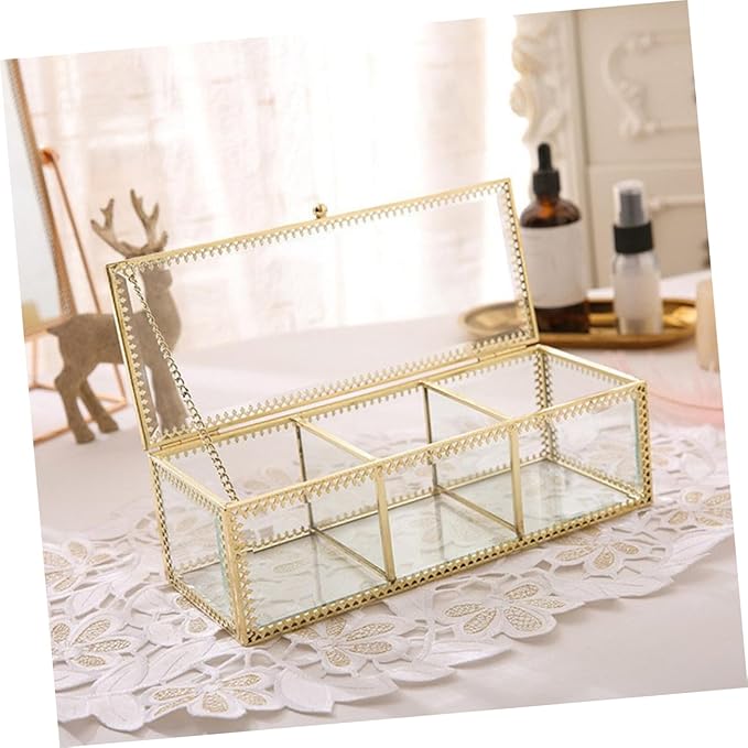 Jewelry Holder Organizer Trinket Storage Box Compartment Makeup Organizer Sections