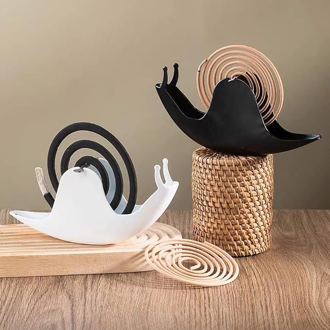 Accddio Incense Holder,Mosquito Coil Holder,Snail Incense Burner Holder,Mosquito Coil Burner of Iron Material for Table Decorations or Gifts (Black)