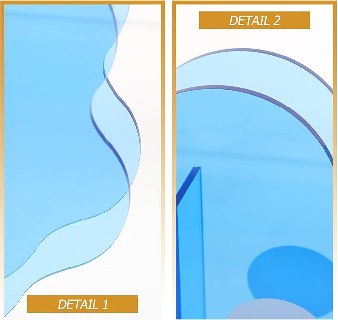 FAVOMOTO Vase Cloud Shaped Acrylic Vase Clear, Desk Organizer Make Up Brush Pen Holder Inner Decor Living Room for Table Modern Style Contemporary Design