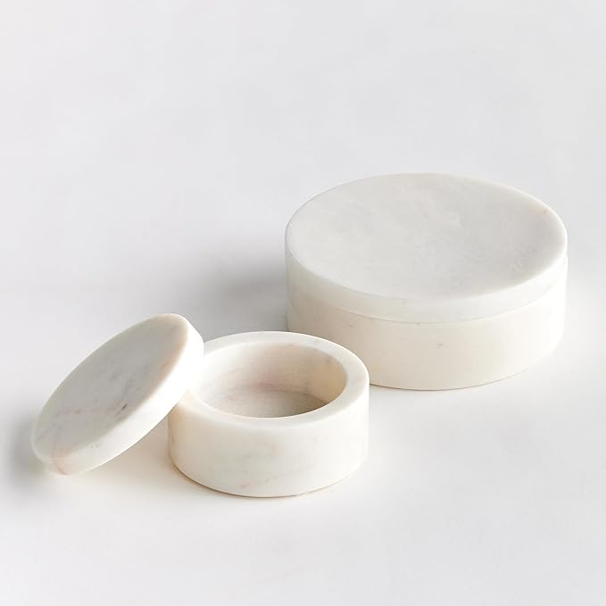 Napa Home & Garden, Amani Round LIDDED Boxes, Set of 2