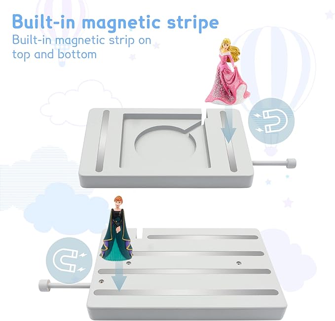 Sun3drucker Floating Shelf for Toniebox 2 and Toniebox 1, Tonies Storage Figures Characters - Wall Mounted Shelf Comaptible with Toniebox Set, Tonie Box Organizer Holder for Children's Room