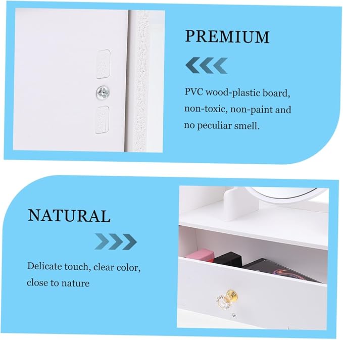 Ipetboom Makeup Mirror Storage Case Vanity Mirror Organize Cosmetics Countertop