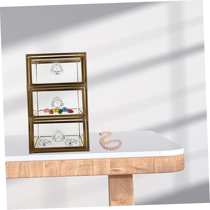 Jewelry Storage Box Small Drawer Organizer Makeup Desktop Stationery Container Holder Desk Storage Cosmetic Organizer Box