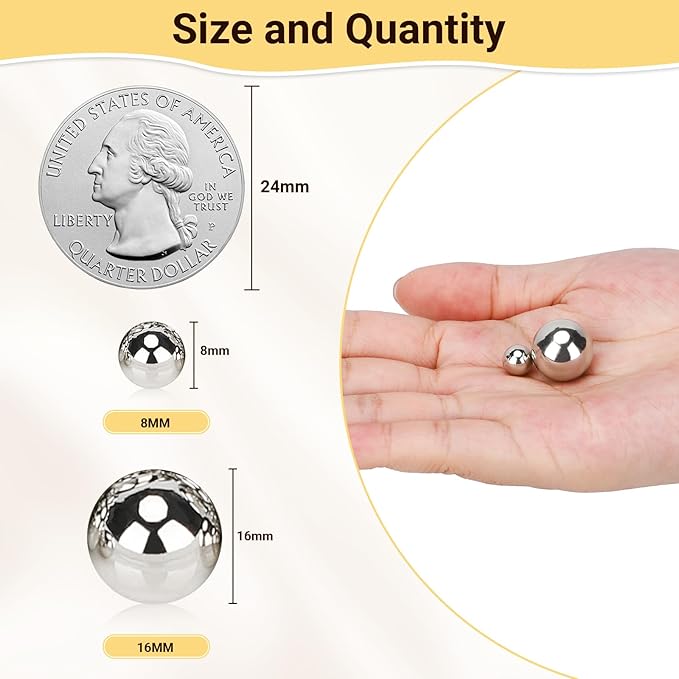 Suream 1300PCS Pearl Beads for Makeup Holder, 8mm/0.31in No Hole Artificial Beads for Vase Filler, Jewelry Making, Table Scatter, Wedding Decoration, DIY Craft Projects, Silver Plated