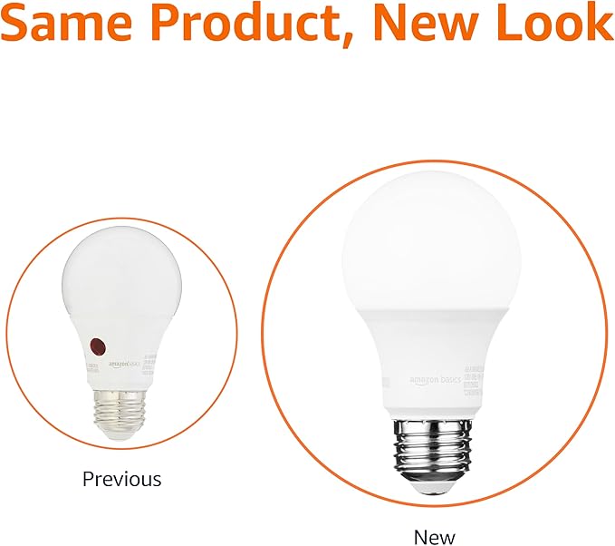 Amazon Basics A19 Dusk to Dawn Sensor LED Outdoor Light Bulb, 60W Equivalent, Energy-Efficient 9W, Daylight 5000K, E26 Base, 10,000 Hours, 2 Count (Pack of 1)