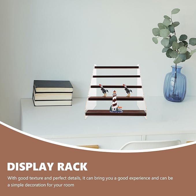 OSALADI Acrylic Riser Display Stand Sturdy Figurine Organizer with Smooth Surface Makeup and Perfume Holder for Desktop Collectibles