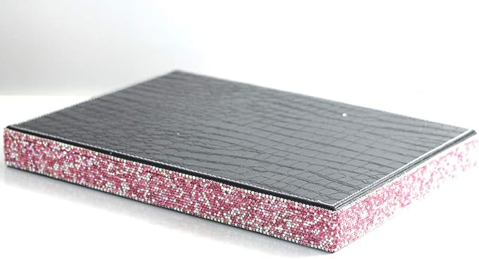 BestblingBling Classic Bling Rhinestone Jewelry or Makeup Storage Box Organizer Display Storage case for Desk or Table (Pink)
