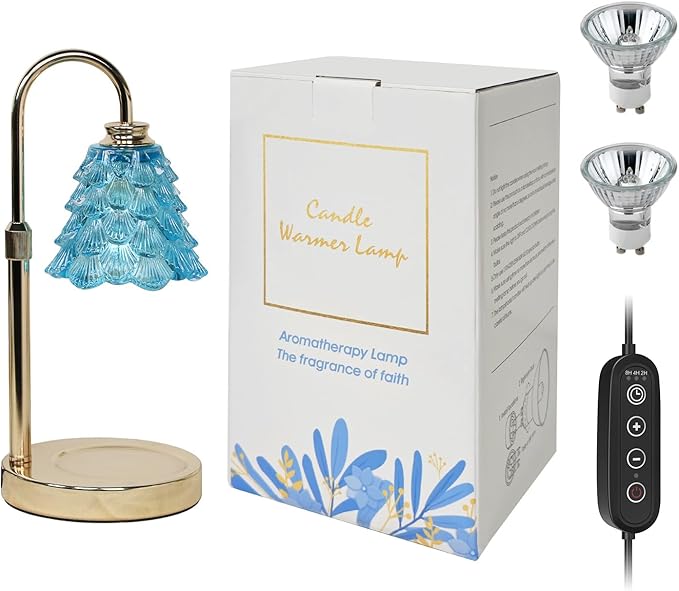 GEEZO Fragrance Candle Warmer Lamp，Electric Candle Warmer with Timer & Dimmer，Mom Christmas Birthday Gifts for Women, House Warming Gifts New Home Bedroom Decor