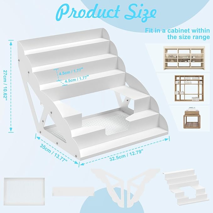 for Tonie Shelf Magnetic, Tonies Storage for Tonie Figures, 30-50 Characters and Toniebox for Girls and Boys in White