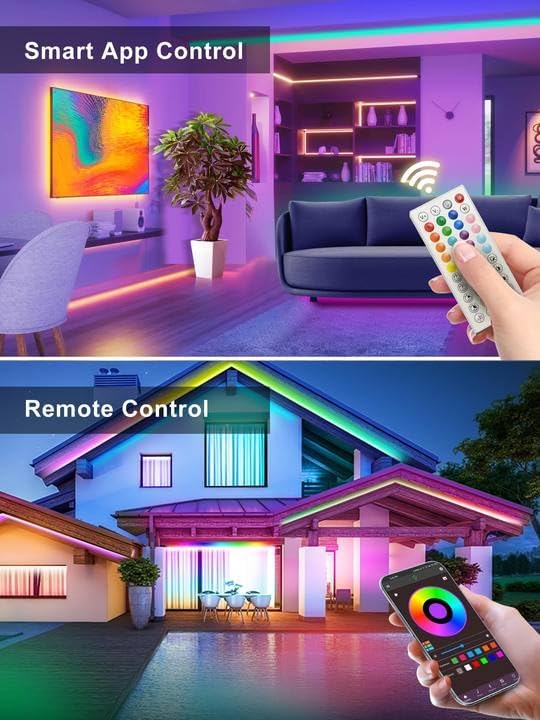 Ledagic 48ft RGB LED Neon Rope Lights with App, Remote Control, IP65 Waterproof Neon Light Strip Outdoor Indoor, DIY Design Flexible Led Strip Lights for Bedroom Essentials, Gaming Accessories