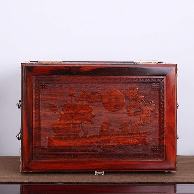 Jewellery Box Makeup Organizer Jewelry Case Organizer Jewelry Storage Wooden Jewelry Box Storage Box Antique Jewelry Box Handmade Jewelry Large-Capacity Dressing Decoration Ladies Wedding Jewelry Box