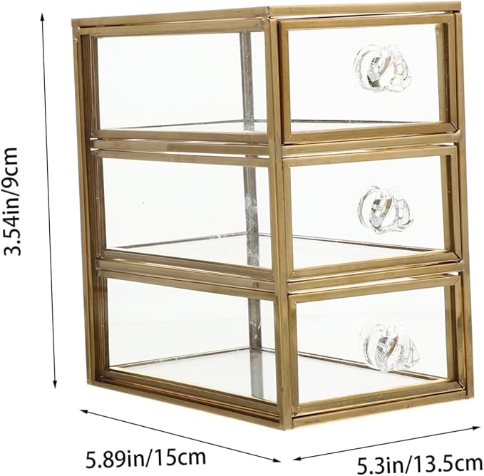 Jewelry Storage Box Small Drawer Organizer Makeup Desktop Stationery Container Holder Desk Storage Cosmetic Organizer Box