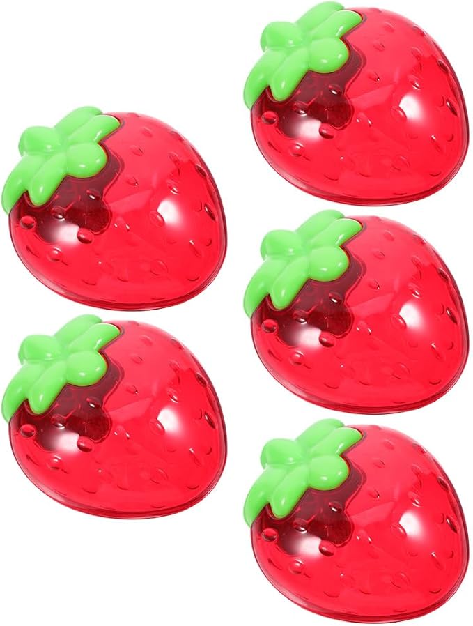 LUOZZY 10pcs Mini Strawberry Candy Boxes with Transparent Lid for Wedding Party Decorations Jewelry Storage Baby Shower Birthday Holiday Crafts Makeup Organizer