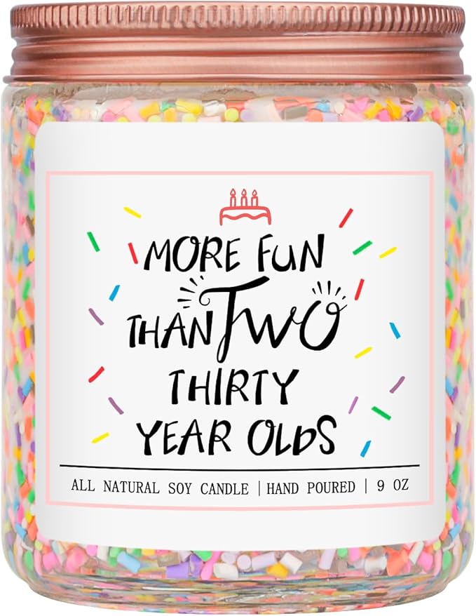 Homsolver 60th Birthday Gifts for Women, Best Ideas Birthday Decorations Candle Gift for Mom, Friends, Wife, Sister, Grandma, Vanilla Cream Scent Handmade Aromatherapy Candles