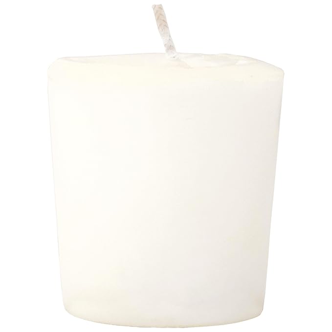 Aroma Naturals Votive Candles with Orange Clove and Cinnamon Essential Oil White Scented, Peace Pearl, 5.5x3.75x2 Inch (Pack of 6)