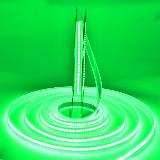 SUYOOULIN LED Strip Lights, SMD 2835 LED Strip, DC12V 1200LEDs 16.4Ft 26000LM High Density LED Light Strips Tube Waterproof IP67, 3 Times Brightness Than SMD3528 LED Strip, Green