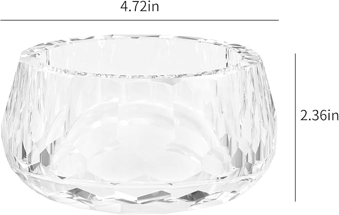 Crystal Clear Cosmetic Jar Candy Container, Transparent Empty Storage Jar for Makeup, Loose Powder, Bath Salts, Vanity Organizer, Open-Top Desk Decor for Rings & Cotton Balls