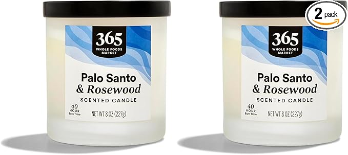 365 By Whole Foods Market, Candle Palo Santo Rosewood (Pack of 2)
