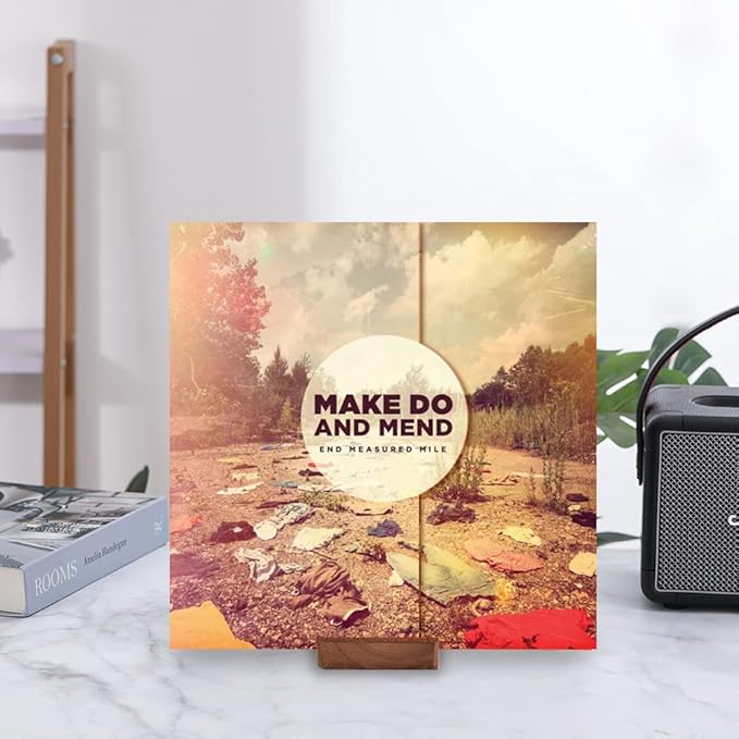 Vinyl Record Holder Display Stand - Tabletop Now Playing Album Cover Holder - Now Spinning Record Rack - Single CD Stand LP Display Shelf - Wooden Vinyls Records Storage Organizer - Modern Home Decor