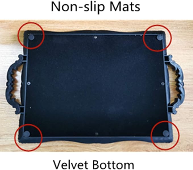 Rectangle Decorative Mirror Tray, French Style, Makeup Organizer, Jewelry Organizer, Serving Tray, 9.5"x 14.9", Gold