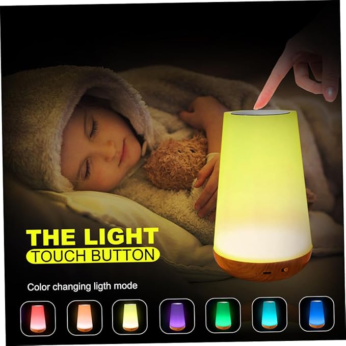 UPKOCH 1set Colorful Touch Atmosphere Lamp Night Light for Bedroom Tabletop Vibe Light for Living Room and Study Home Decoration