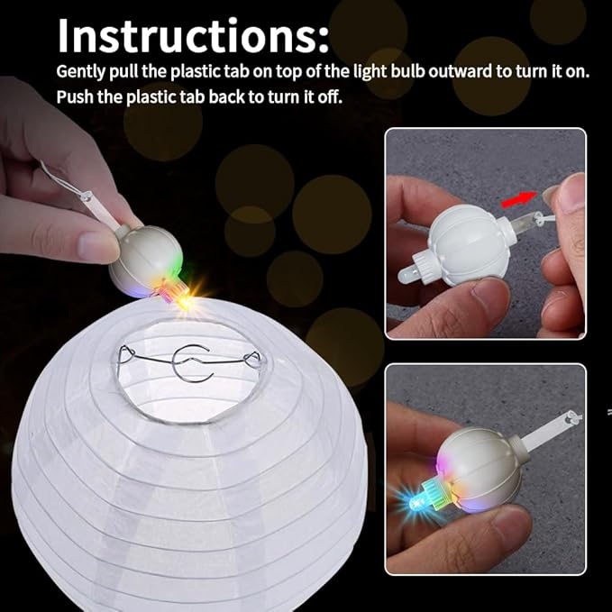24PCS Mini Led Lights, Led Balloons Light for Paper Lanterns, Easter Eggs, Birthday Party, Wedding, Halloween, Christmas Decoration, Last 36 Hours- Colorful