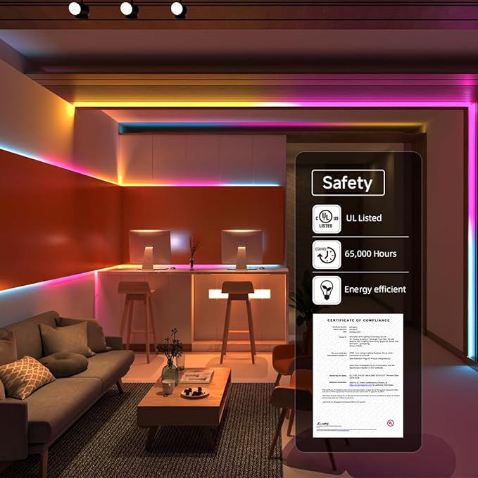 BTF-LIGHTING WS2812B ECO RGB LED Strip,UL Listed,Individually Addressable,16.4FT 30LED/m 150Pixel DC5V 5050SMD,Alloy Wire Flexible 3M Tape for DIY Chasing Color Project IP30(No Adapter or Controller)
