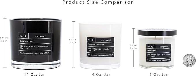 Lulu Candles | Spiced Vanilla | Luxury Scented Soy Jar Candle | Hand Poured in The USA | Highly Scented & Long Lasting (9 Oz.)