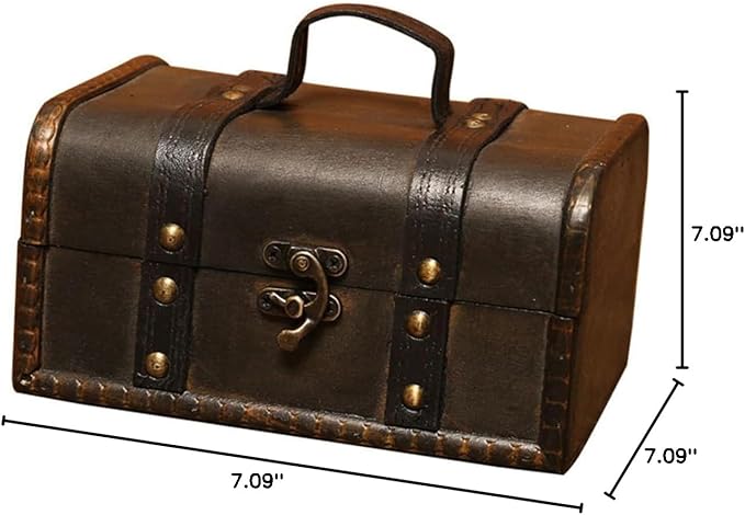 IMIKEYA Wooden Storage Boxes 1pc Box Wooden Treasure Chest Jewelery Organizer Wood Jewelry Boxes Makeup Storage Organizer Jewelry Wood Container