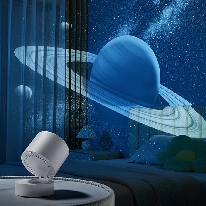 Star Projector Galaxy Night Light ¨C Planetarium Projector with Rotating Starry Sky, Constellations, Realistic Earth & Saturn | Bedroom Decor for Kids & Adults | Sleep Aid & Relaxation Gift