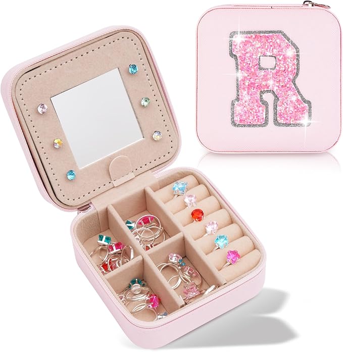 Uygafly Personalized Anniversary Wife's Birthday Gifts,Mothers Day Gifts for Women Wife,Wife Gifts from Husband,Cool Birthday Gifts for Wife,Jewelry Case Cute Jewelry Box for Women | Pink,R