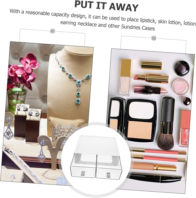 Multifunctional Drawer Jewelry Storage Box Household Makeup Organizer for Desk Sundries Cosmetics for Bedroom Bathroom and Retail Use
