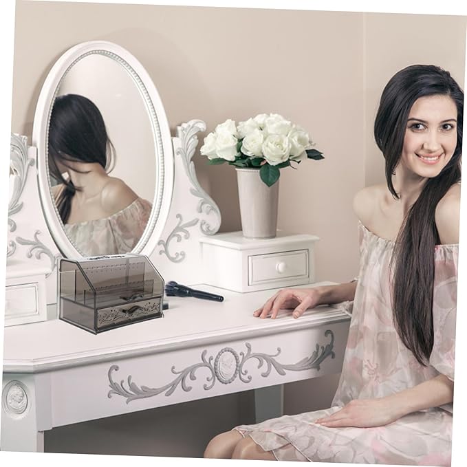 Multi-function Acrylic Jewelry Box Sturdy Drawer-type Cosmetics Organizer for Necklaces Earrings Bracelets and Accessories Lightweight and Portable Storage for Home and Travel