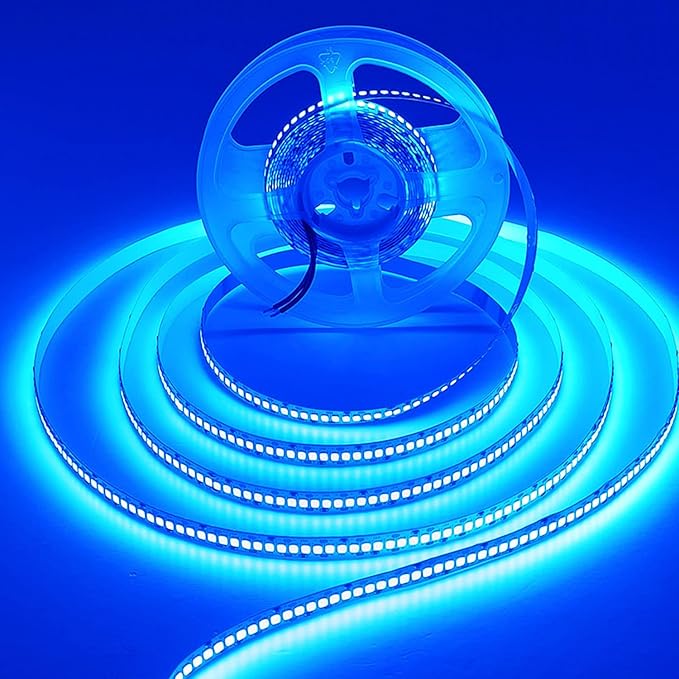 LED Strip Lights, SMD 2835 LED Strip, DC12V 1200LEDs 16.4Ft 26000LM High Density LED Light Strips Waterproof IP65, 3 Times Brightness Than SMD3528 LED Strip, Blue