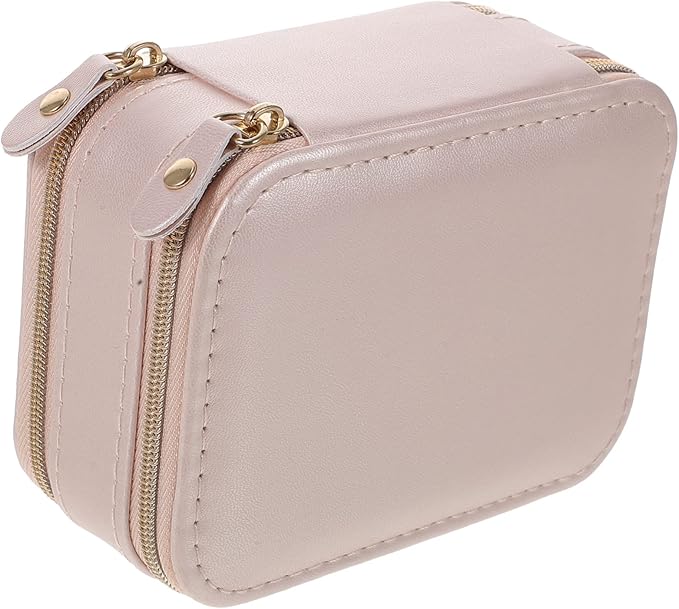 Box Necklace Jewelry Box Ring Jewelry Box Ring Organizer Box Travel Jewelry Organizer Earring Box Organizer Makeup Train Bag Travel Jewelry Case Portable Small Jewelry Organizer Pu ( Color : Pink , Si