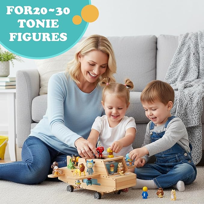 Airplane for Tonies Box Organizer Magnetic Shelf Storage, Compatible with Toniebox 1/2 Player Tonies Figures Characters for Children, Display Collection 20~30 Characters