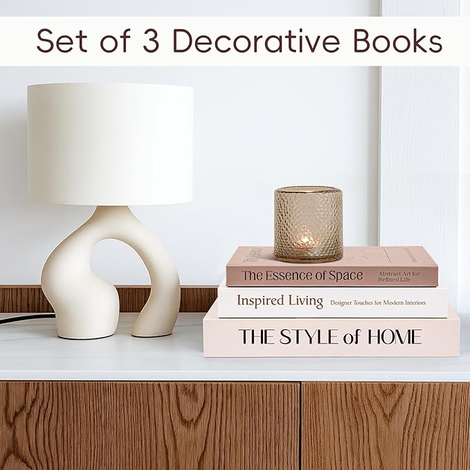 XKDOUS Set of 3 Aesthetic Decorative Books for Home Decor Coffee Table Books Hollow Keepsake Photo Storage Boxes Modern Shelf & Bookshelf Decoration for Living Room, Bedroom
