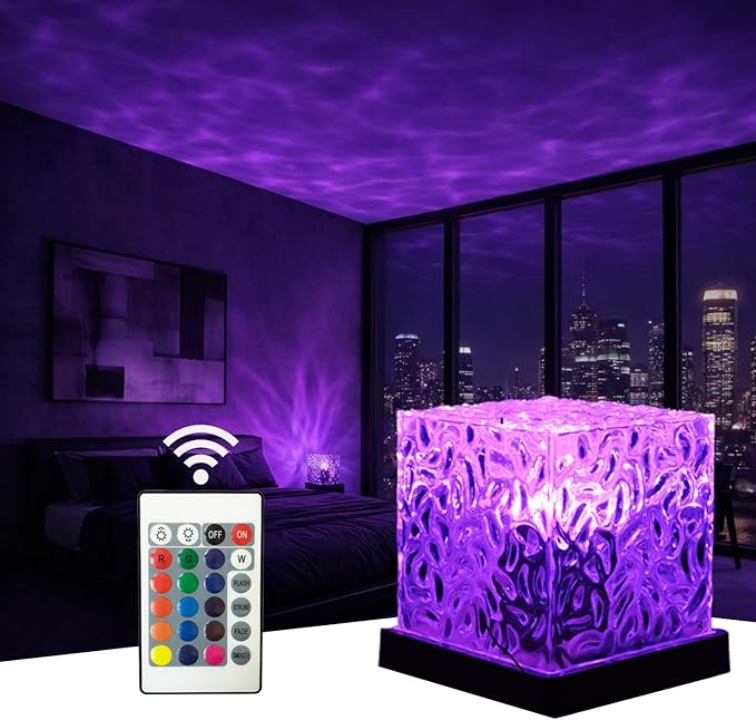 Ocean Wave Projector Light, Ocean Lamp, 16 Colors with Controller, Night Light for Kids and Adults, Gift for Birthday and Festival, for Room Decoration and Lighting (Ocean Wave)