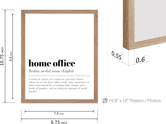 Poster Master Typography Poster - Retro Dictionary Print - Home Office Definition, Book Page, Funny - Gift for Colleague, Friend - Wall Decor for Home, Workplace, 8x10 Beige Framed