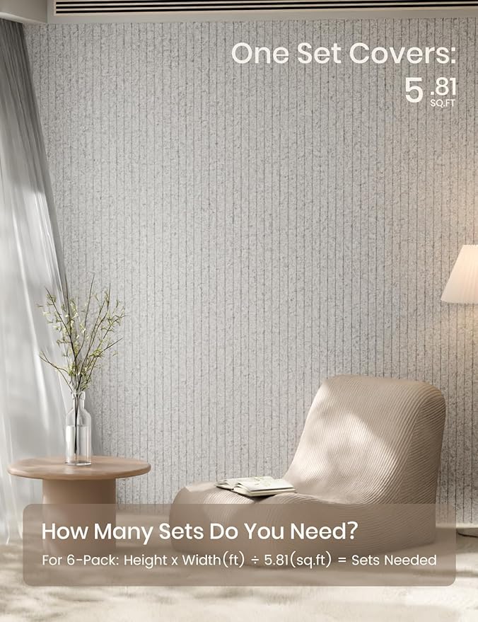 Fluxynara Large Felt Bulletin Board 48" x 36" Cork Board Alternative - 6 Pack with 40 Safe Removable Adhesive Tabs, Cork Boards for Walls for Home Office Classroom Pin Board-Light Gray