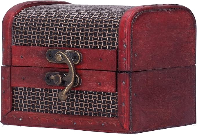 Gavigain 4PCS Retro Wooden Storage Box, Art Craft Classic Ornament Jewelry Organizer for Cosmetics Sweets Bedroom Home Decor