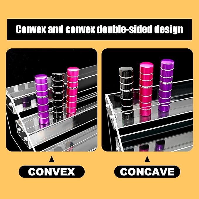 Acrylic Riser, 12in 4 Tier Display Organizer - Premium Clear Perfume & Skincare Organizer, Easy Assemble Cupcake Stand & Decoration Shelves