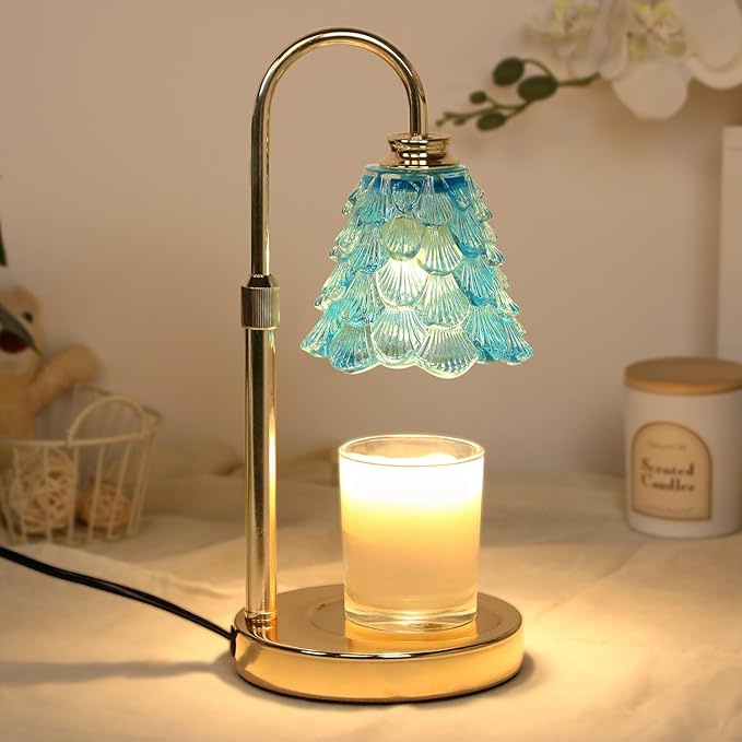 GEEZO Fragrance Candle Warmer Lamp，Electric Candle Warmer with Timer & Dimmer，Mom Christmas Birthday Gifts for Women, House Warming Gifts New Home Bedroom Decor