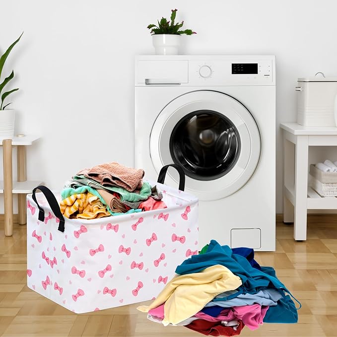 Rectangle Gift Shelf Nursery Storage Basket Laundry Hamper Storage Box and Bins for Home Clothes with Handles