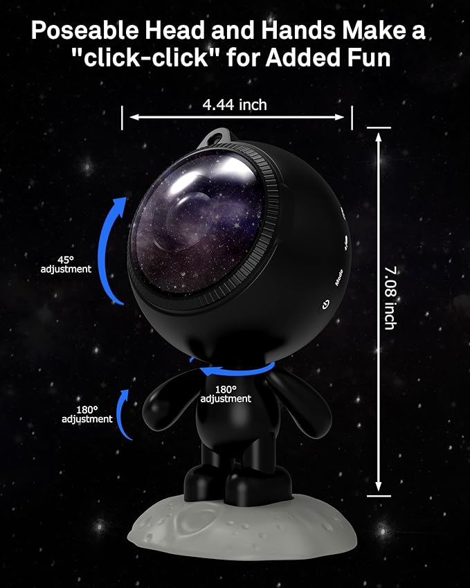 AIRIVO Star Projector, Galaxy Projector Night Light Bluetooth Speaker with Timer,Remote,White Noise, Posture Adjust,Room Bedroom Decor,Birthday Gifts for Kids Adults