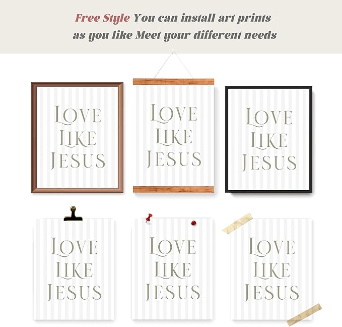 LARTSFRO Coquette Beige Bow Jesus Wall Art Decor Posters, Beige Bow Christian Room Bedroom Bathroom Wall Art Decor Aesthetic for Teen Girls Gifts, Inspirational Bible Verses Bow Wall Decor, 10x8 Inch Set of 4 Bow Pictures (UNFRAMED)