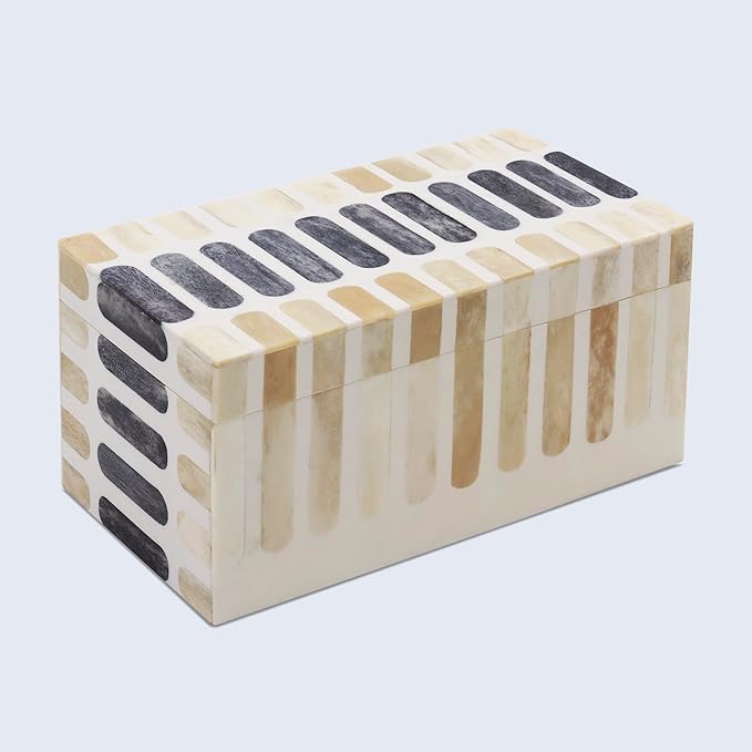 Handicrafts Home Decorative Organizer Box 10x5 – Large Keepsake Box with Lid, Modern Decorative Storage Box, Bohemian Coffee Table Décor, Jewelry & Memory Box, Decorative Accent Box for Home Décor