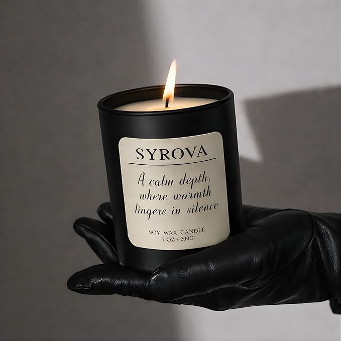 Lavender & Sandalwood Candle, Luxury Scented Soy Candle 7oz, Calming Relaxing Fragrance for Home, Stress Relief & Sleep Aromatherapy Candle, Gift for Women, Long Lasting Jar Candle